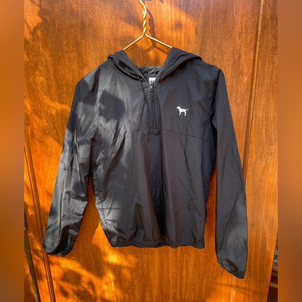 PINK Black Pullover Windbreaker XS / S